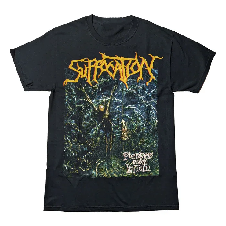 Suffocation - Pierced From Within Short Sleeve Black All Size Gift Shirt