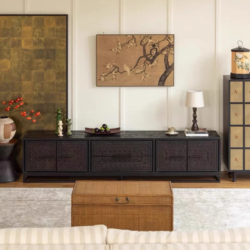 

French Industrial Tv Cabinet Minimalist Design Storage Rich Tv Cabinet Luxurious Vintage Meubles De Maison Furniture Home