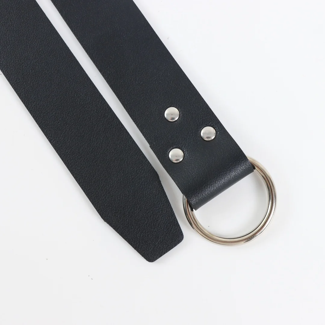 Medieval Renaissance Waist Ring Belt Costume Accessory Parts For Adult Men Knight Pirate Cosplay Larp Leather Loop Buckle
