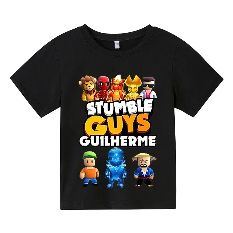 The popular summer game Stumble Guys Boys kids Short sleeve girls cartoon T-shirt clothes boys girls