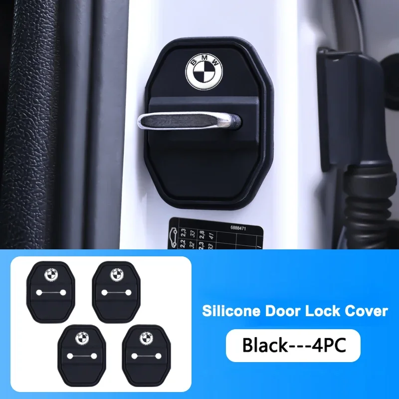 Car Styling 3D Silicone Door Lock Cover Protective Decoration For BMW M E90 E91 E92 E93 E60 E61 F10 E63 E64 F12 F13 G30 X5 ix3