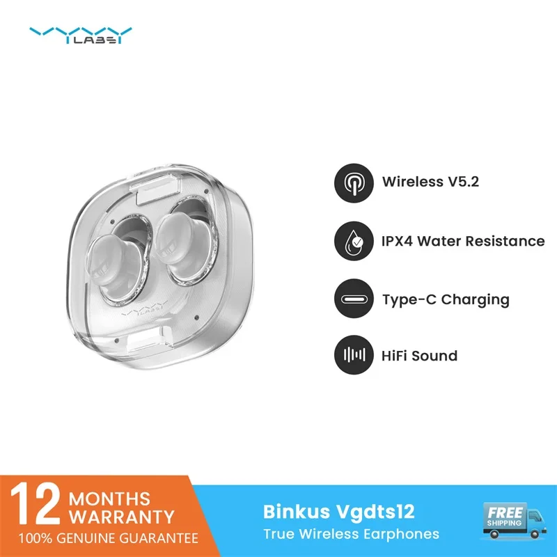 Vyvylabs Wireless Earbuds Over Ear Buds With ENC Noise Cancelling Mic Lightweight Bluetooth Earbuds in-Ear Fit Earphones