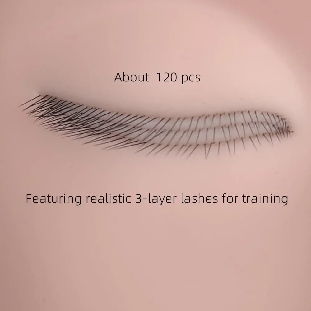 Weiche 3D Lash Mannequin Kopf Silikon Simulierte Wimpern Mannequin Kopf Hohe Qualität Lash Puppe Kopf Lash Praxis