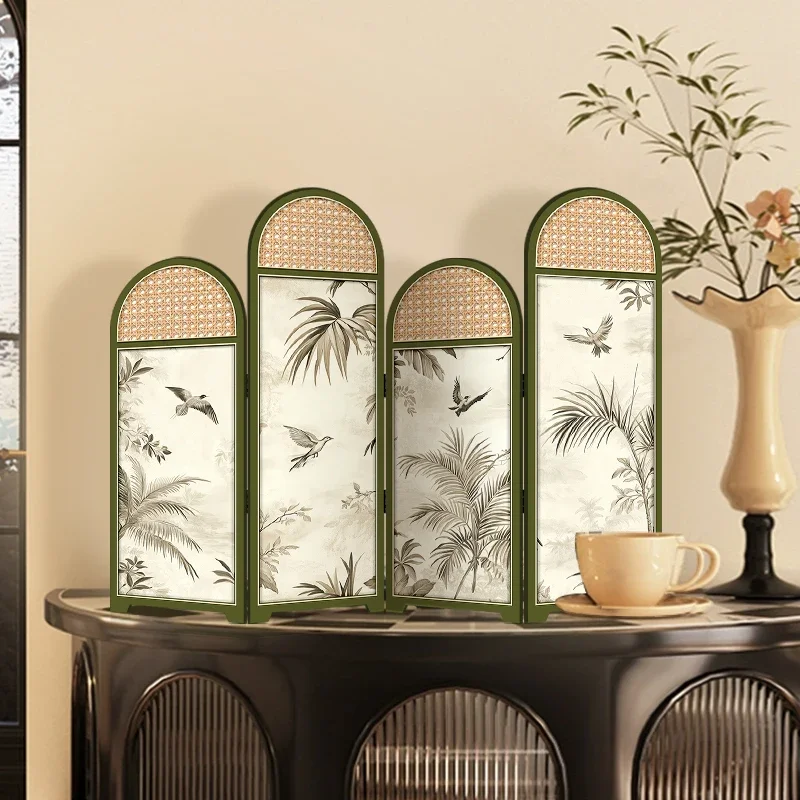 Medieval Style Desktop Screen Ornaments Antique TV Cabinet Picture Foldable Screen for Characteristic Friends Gift Screen
