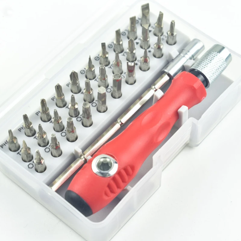 32-in-1 Clock Household Hardware Tools Multi-use Bit  Phillips Screwdriver  Precision Screwdriver Set