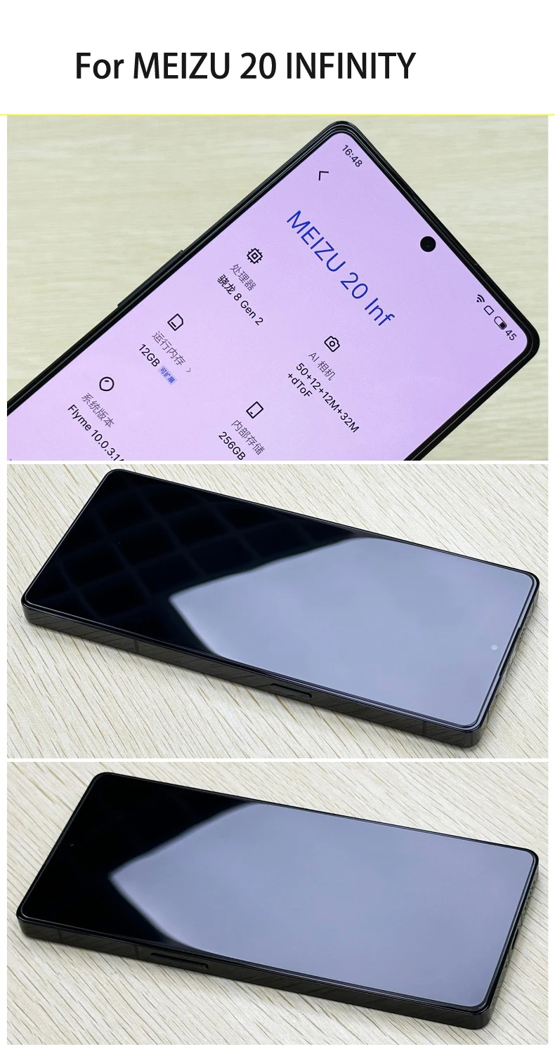 Für MEIZU 20 INFINITY Displayschutzfolie Fingerabdruck-Entsperrung Vollständige Bildschirmabdeckung Transparente Gehärtete Glasfolie 2,5D-Kante 9H – Detail 1