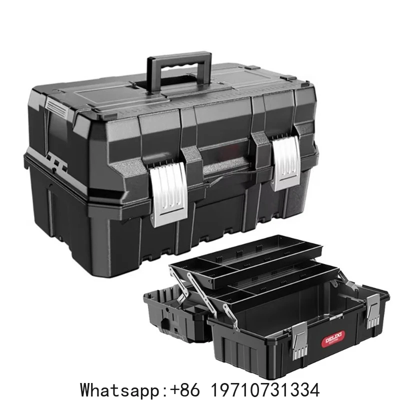 Multifunctional Tool Storage Box Plastic ABS Multiple Specifications with Handle Portable Tool Organizer Thickened