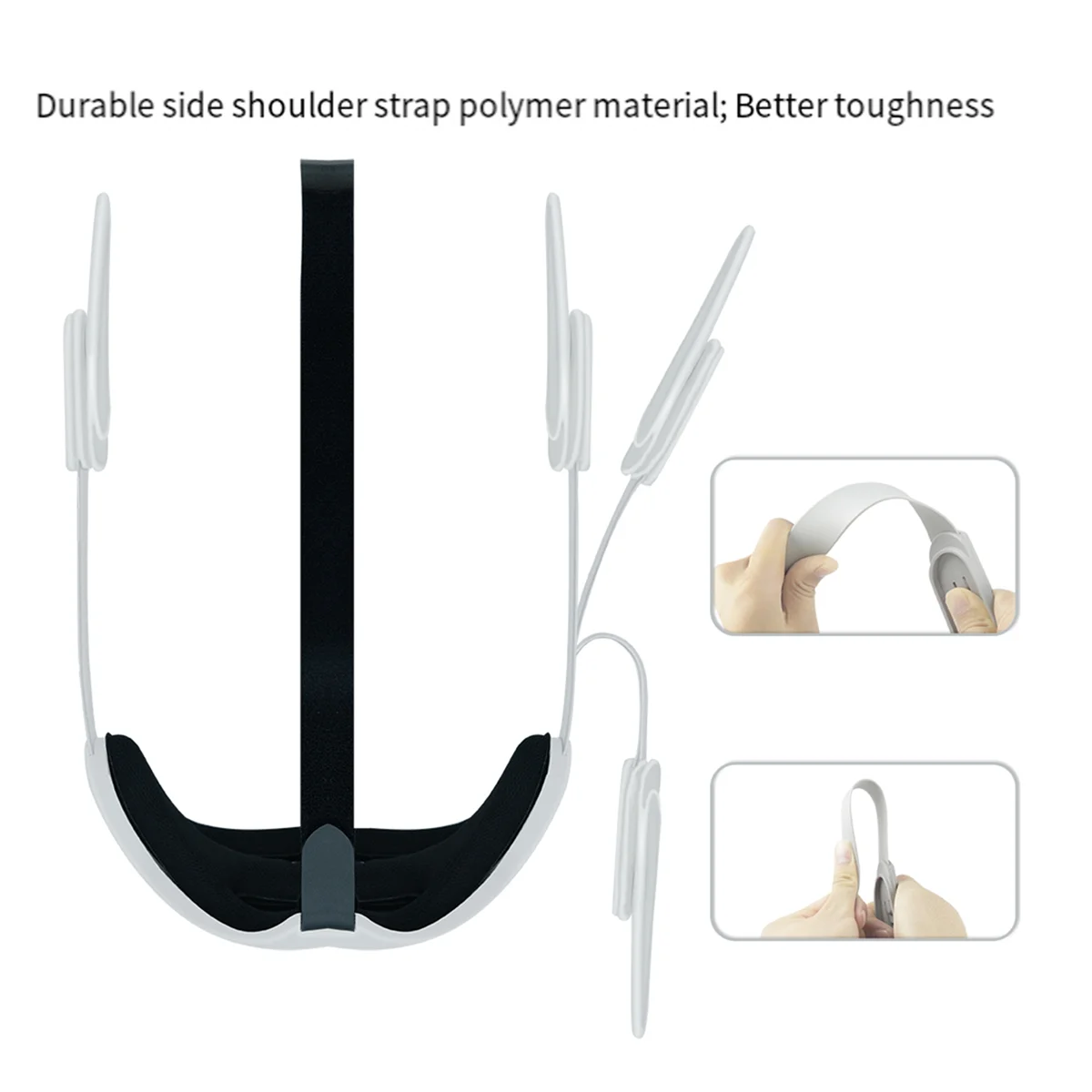 

B49CVR Ремешок для гарнитуры для Oculus Quest 3, регулируемая улучшенная подушка для головы, ремешок на голову для Oculus Quest 3, черный