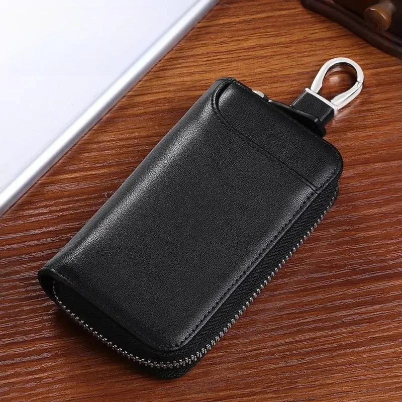 Unisex Coin Key Case Functional Purse Pouch 2025 New Large Capacity Leather Key Holder Wallet Car Key Storage Pouch
