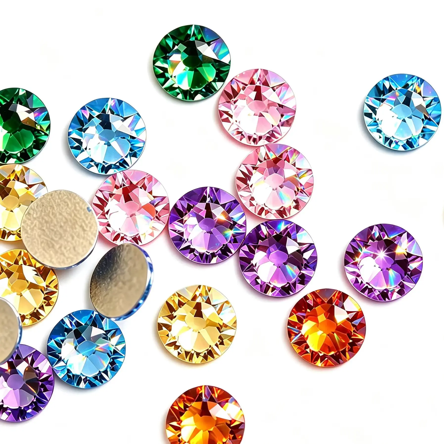 PUBRILEX 2088NoHF Beautiful Plating AB SS16-SS20 Non Hotfix Crystal Cold Rhinestones DIY Sewing Accessories Garment For Dress
