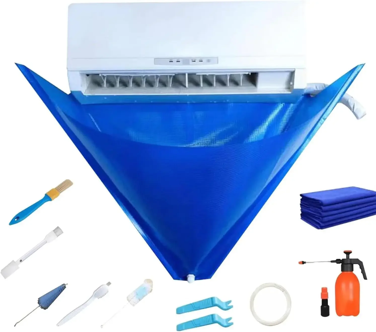 110cm Large Air Conditioner Cleaning Cover Kit AC Cleaning Water Receiving Bags Household Hanging Air Conditioner Cleaner Sets