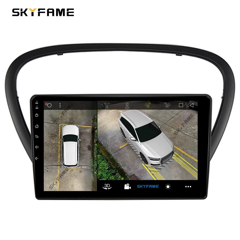 SKYFAME إطار السيارة فآسيا محول Canbus صندوق فك أندرويد راديو داش تركيب لوحة عدة لبيجو 607