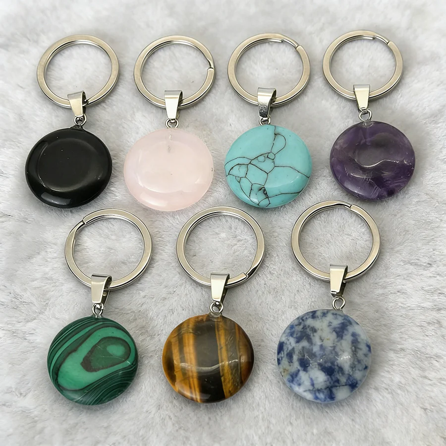 Einzigartiger Schlüsselanhänger mit Naturstein-Anhänger, Unisex, Rucksack, Autoschlüssel, Energieperlen, Heilung, Ornamente, Valentinstag, perfektes Geschenk, Schmuckstück