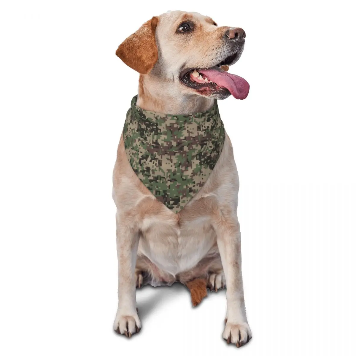 Funny Camo Pet Bandana Woodland Camouflage Pet Scarves Neck Decoration Pet Triangle Bibs For Puppy Cat