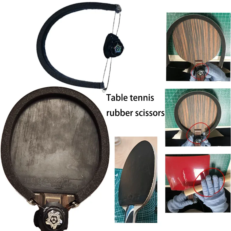 Professional Table Tennis Cover Cutter Precision Bowknife with Curvature Adjustment for DIY Ping Pong Paddle Safe Cutting Tool