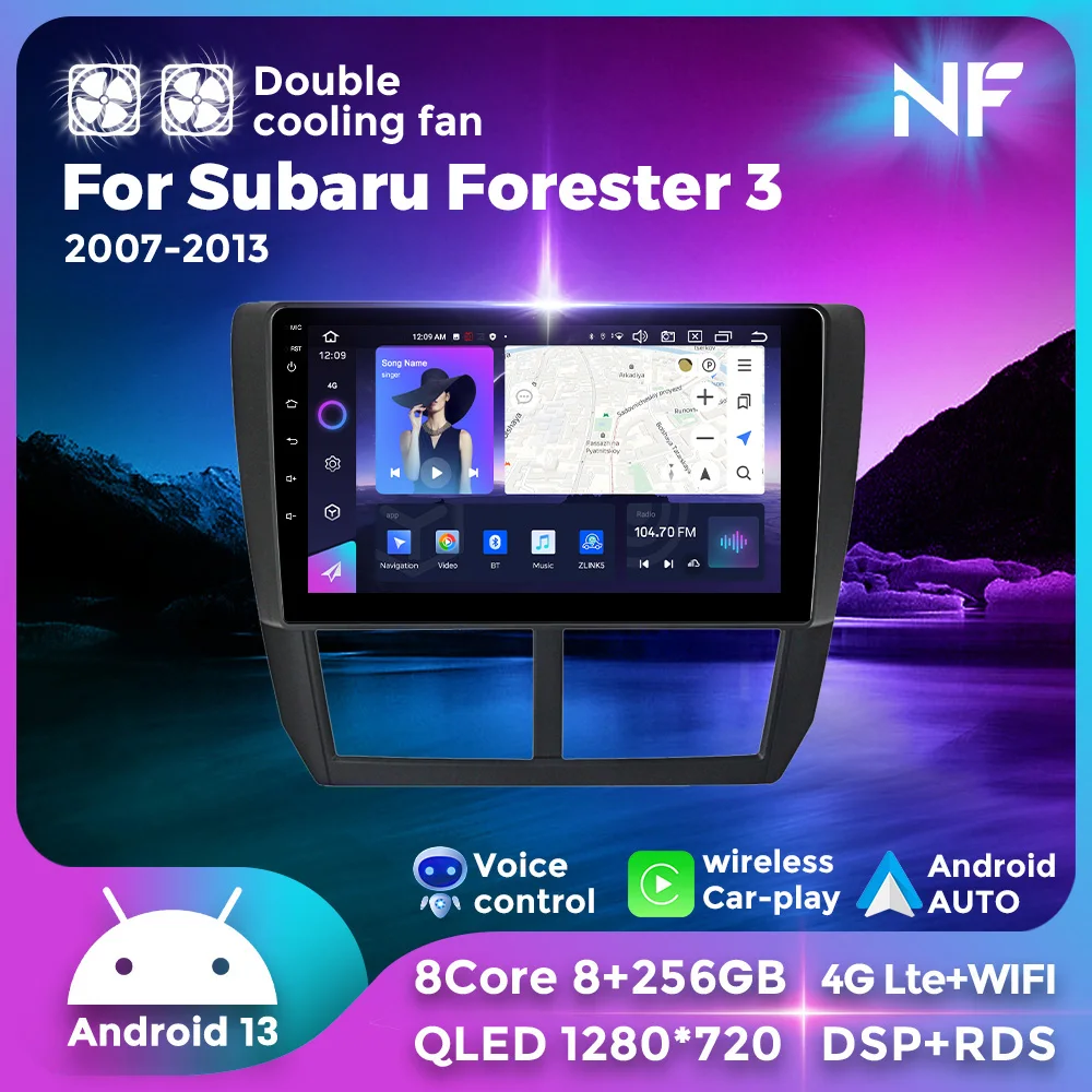 

Android Auto Car Radio for Subaru Forester 3 SH 2013 Impreza GH GE 2007 - 2011 Carplay 2 Din Automotive Multimedia Video Player
