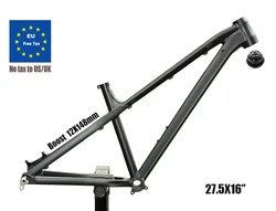 Racetrack-Ultralight Aluminum Alloy Bike Frame, Thru Axle, Mountain Bike Internal Routing, 27.5Inch Boost, 148x12mm