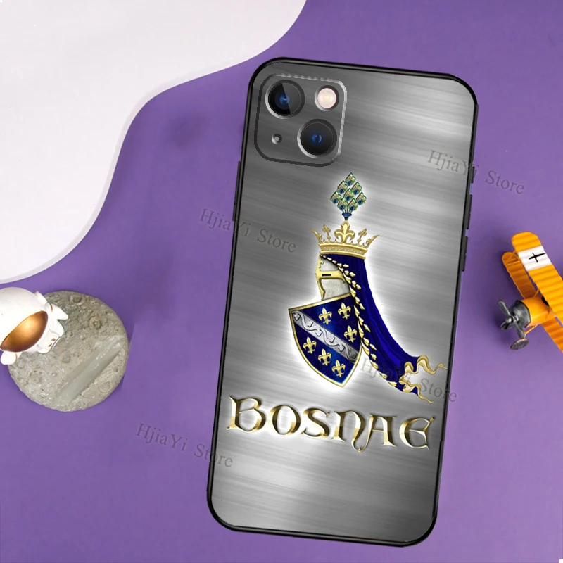 Bosna i Hercegovina Heart Case For iPhone 14 13 Pro X XS Max XR 7 8 Plus Cover For iPhone 14 12 Mini 11 Pro Max SE 2020