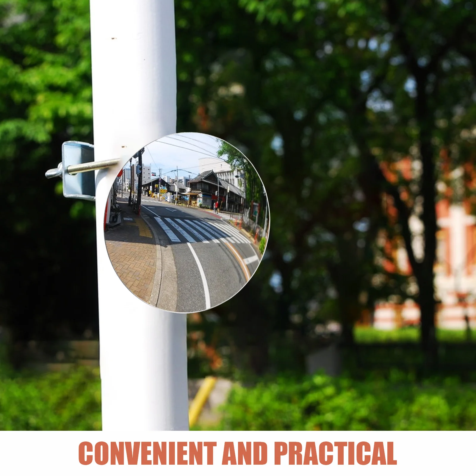 Wide-angle Lens Anti-theft Mirror Office Convex for Garage Plastic Curved Corner