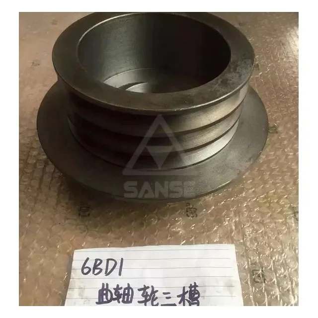 Lowest price 6BD1 diesel engine crankshaft pulley for excavator parts belt pulley