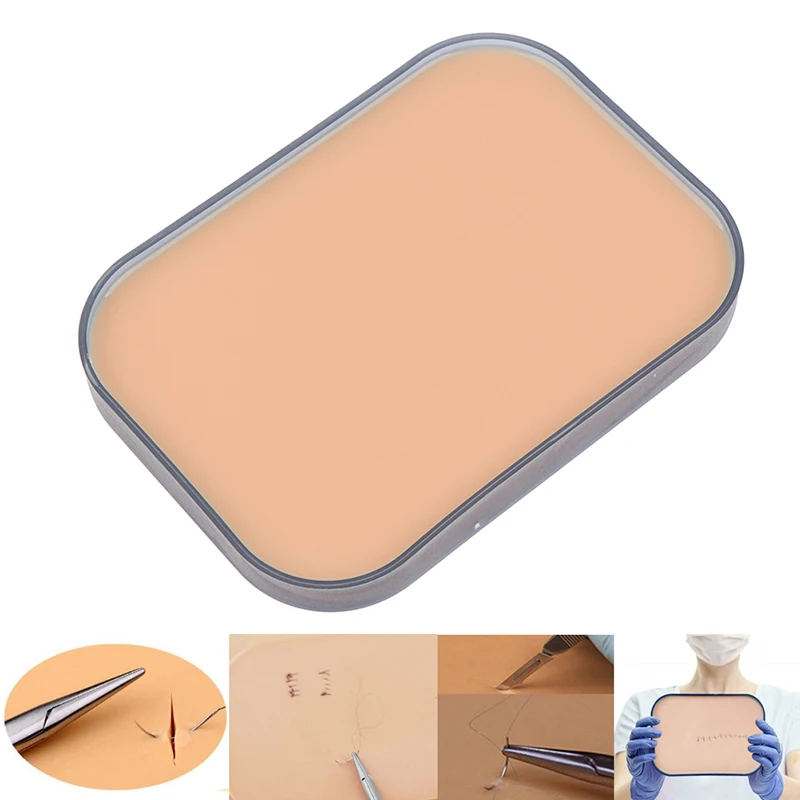 

Silicone Fake Human Skin Model Suture Practice Pad Medical Surgical Train Tool