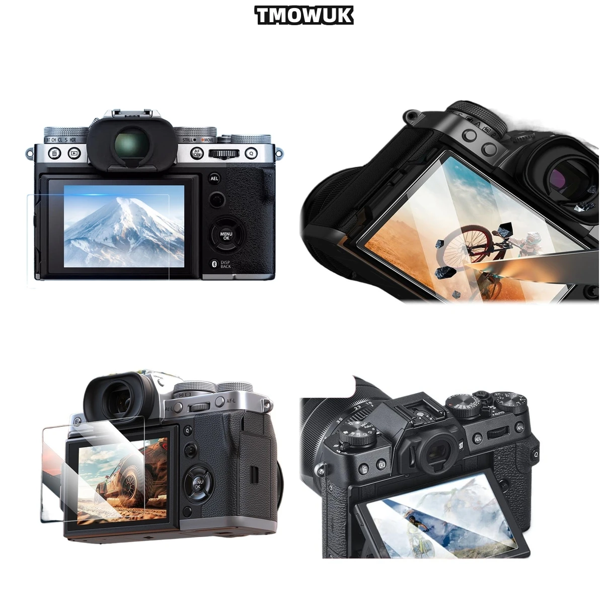 

For Fujifilm X70 XT-3, 9H Hardness Glass Cover, Optically Clear, Impact Absorption, Precision Cut.