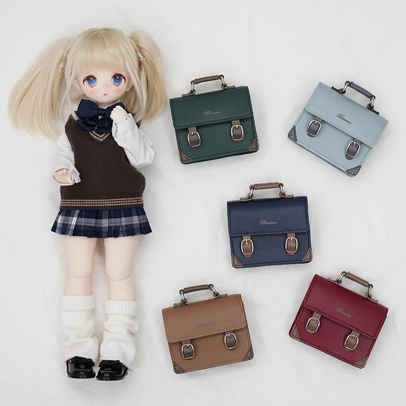 Hot 5 color college style uniform bag 1/4 1/3 school bag DD MSD KUMAKO handbag PU backpack BJD doll accessories