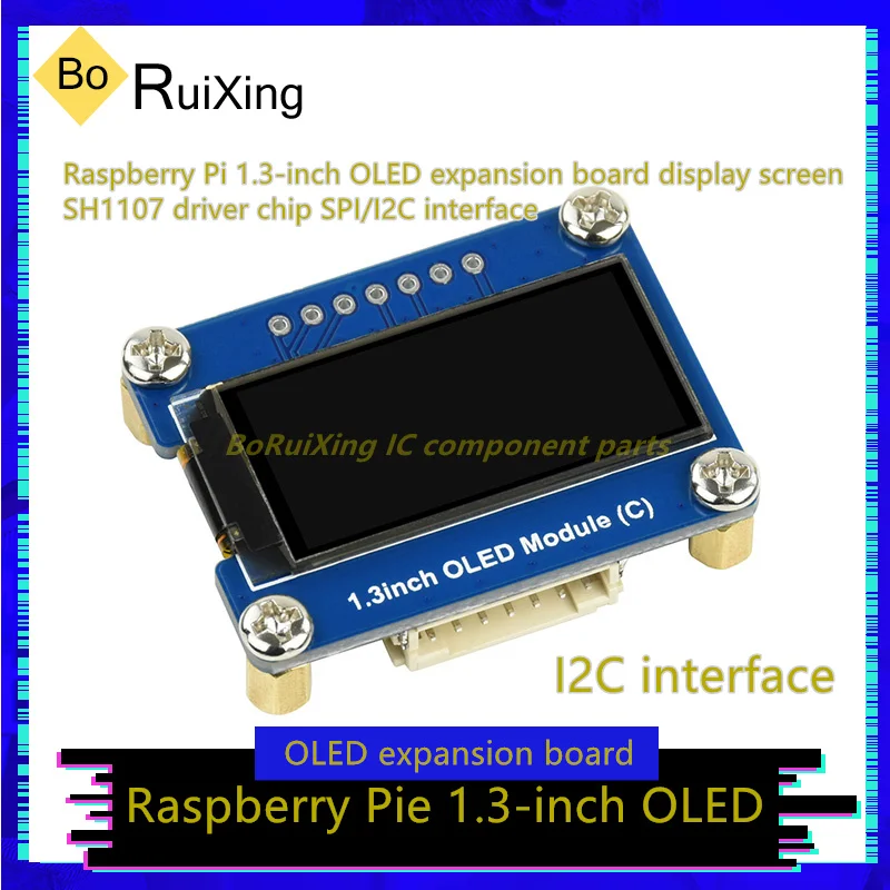 5pcs-lot-13inch-oled-module-expansion-board-display-screen-sh1107-driver-chip-spi-i2c-interface