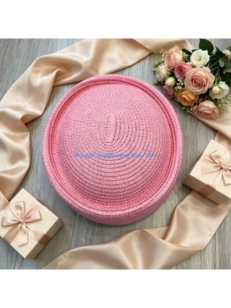 E56A Unisex Packable Sun Hat With Secure Tie Suitable For Hiking Shopping Cycling Photo Props