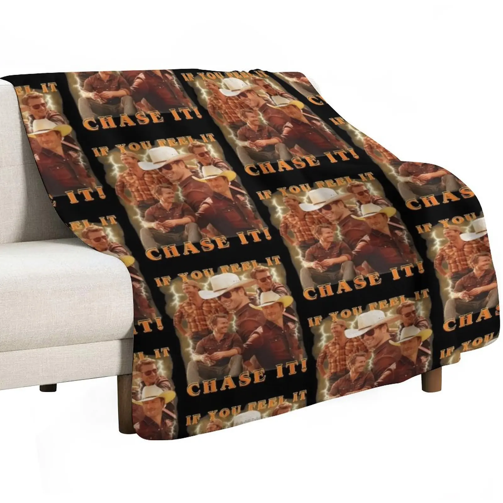Cowboy Glen Powell Vintage Throw Blanket heavy to sleep Multi-Purpose Decoratives Decorative Sofa Flannels Thermal Blankets