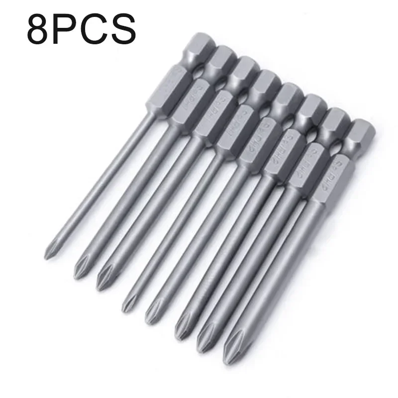 8pcs 75mm Long Magnetic Cross Head Alloy Steel Screwdriver Bits Set Tamper Proof Security Drill Bit Set Screw driver Bits