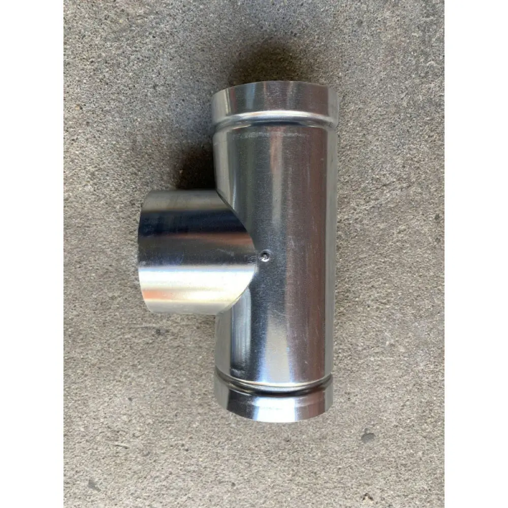 Stainless Steel Chimney Tee Pipe Exhaust Vent Connector Ducting For Wood Burning Kitchen Stove Boiler Heating Tools