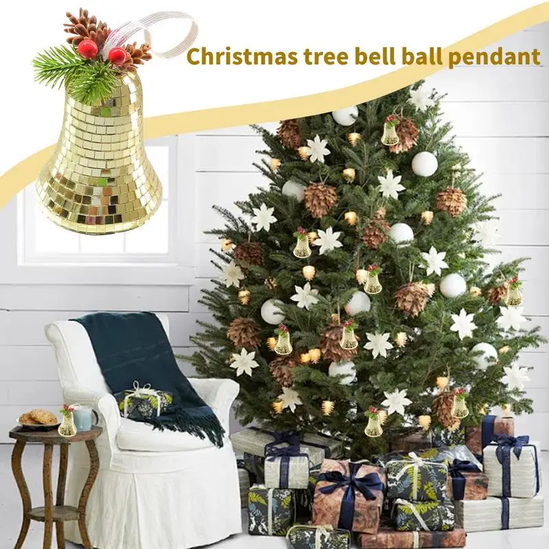 

Bell Ornaments For Christmas Tree Decorative Bells With Pinecone Cone Christmas Tree Pendants For Christmas Holiday Decoration