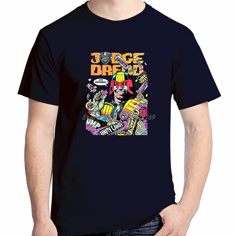 Camiseta 2000ad Judge Dredd It's Delicious, camisetas con gráficos clásicos, moda de verano, camiseta de manga corta de algodón, ropa para hombre