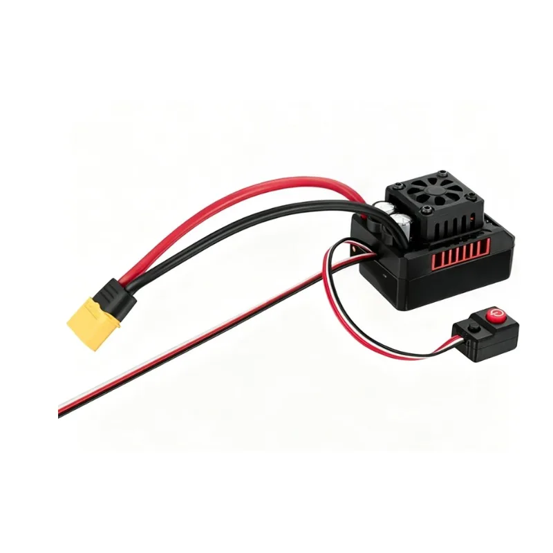 120A Waterproof Brushless ESC XT60 Plug 2-4S LiPo Electronic Speed Controller For 1/10 1/12 RC Racing Car Truck