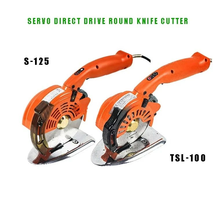 Máquina cortadora eléctrica, cuchillo redondo portátil, Servo, cortador de tela de accionamiento directo