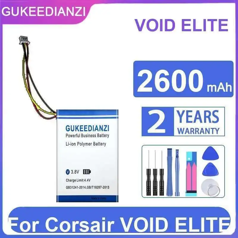 

Premium Replacement Earphone Battery Environmentally Friendly For Corsair Void Elite 2600Mah