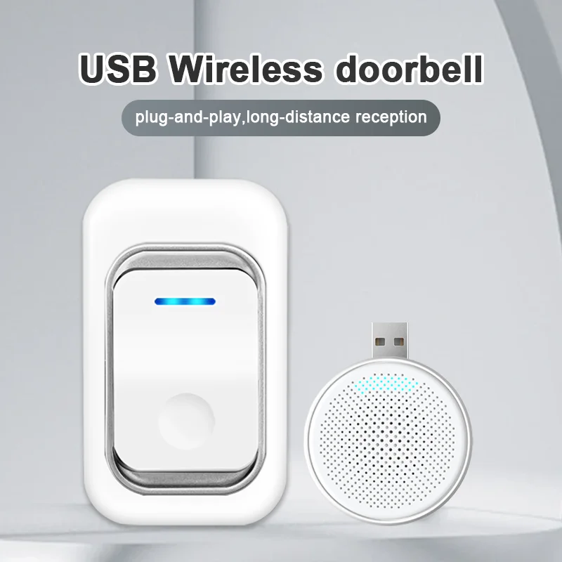 

Waterproof USB Wireless Doorbell Home Smart Home Door bell 100m Remote Smart Bell Chim