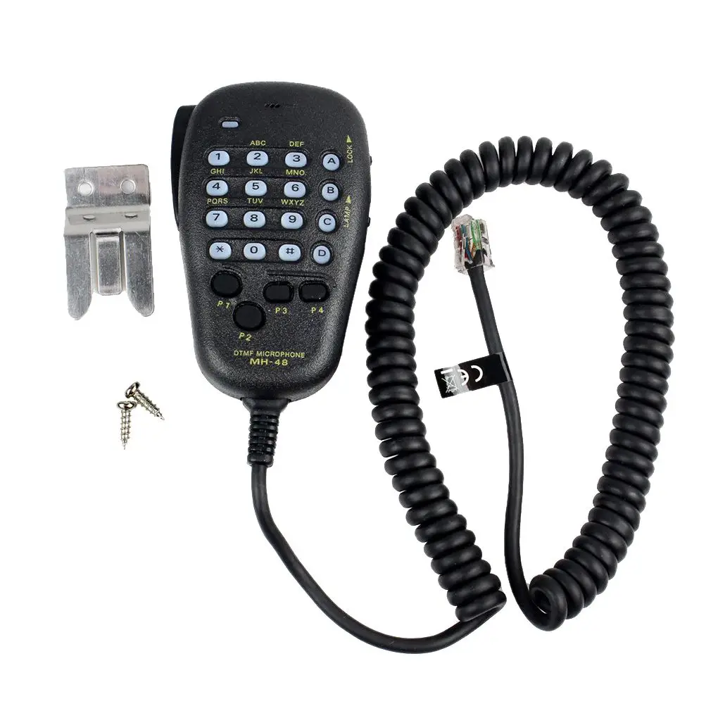 MH-48 Car Radio Mic 6 Pin DTMF Microphone Speaker for  Mobile Radio FT-7800R FT-8800R FT-8900R