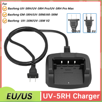Baofeng UV-5RM Charger UV-5RH Pro Desktop Base US/EU Plug DC8.4V Walkie Talkie GM-5RH UV-16M V2 AR-5RM Two Way Radio Accessories