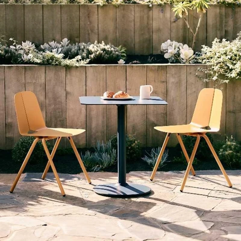 كرسي من سبائك الألومنيوم مسند ظهر كرسي طعام بسيط كرسي طعام منزلي