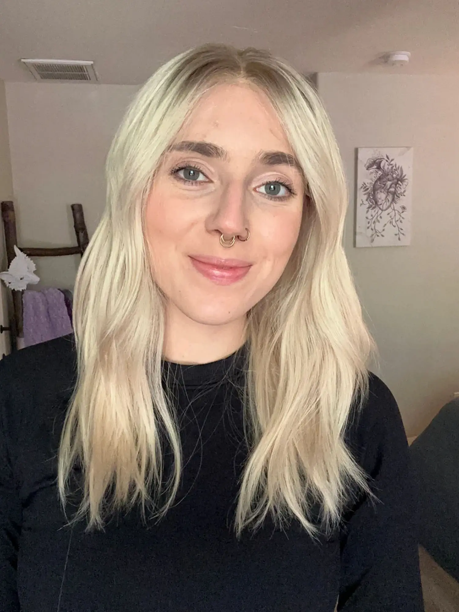20 Inche Women's Wigs With Dark Roots Ombre Ash Blonde Wave Synthetic Swiss HD Transparent Lace Front Wig 180% High Density Wig