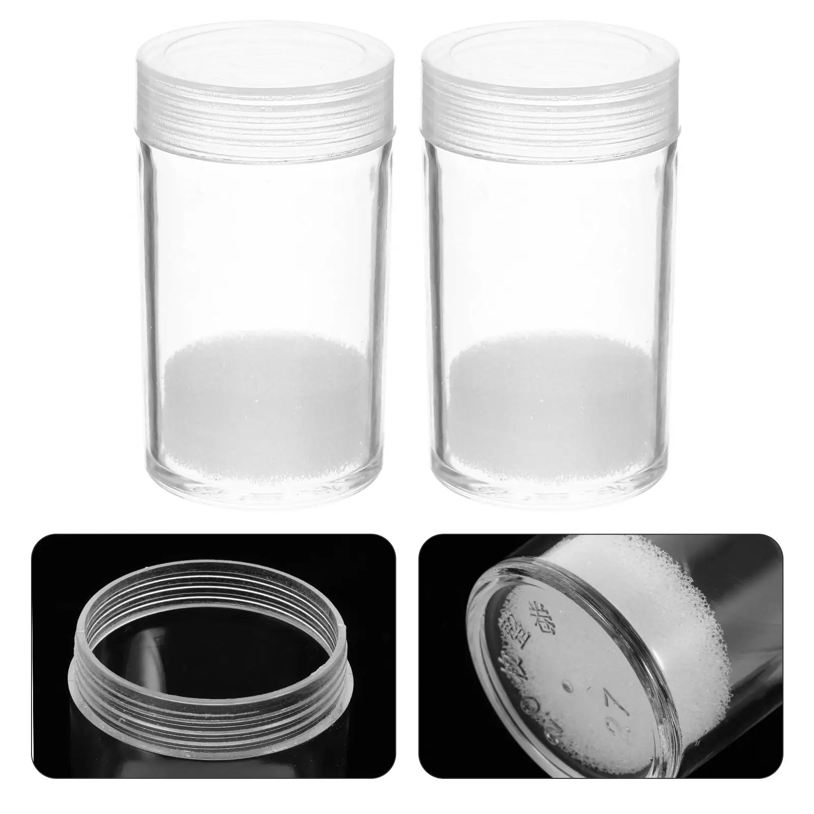 10 Pcs Coin Storage Bucket Tube Container Seal Plastic Holders Transparent Tubes Caps Mini Stationery Supplies Airtight Storage