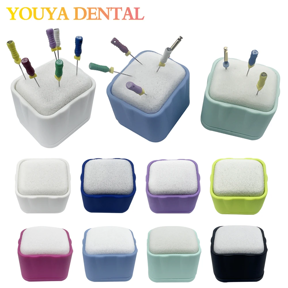 

1Pcs Dental Endo File Clean Drills Block Holder Autoclavable Endodontics File Stand Root Canal Cleaning Table Foam Dental Tools