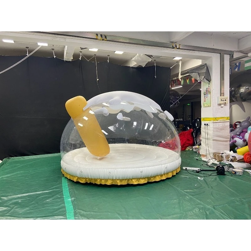 Creative transparent inflatable ice cream cup lid modeling air mold