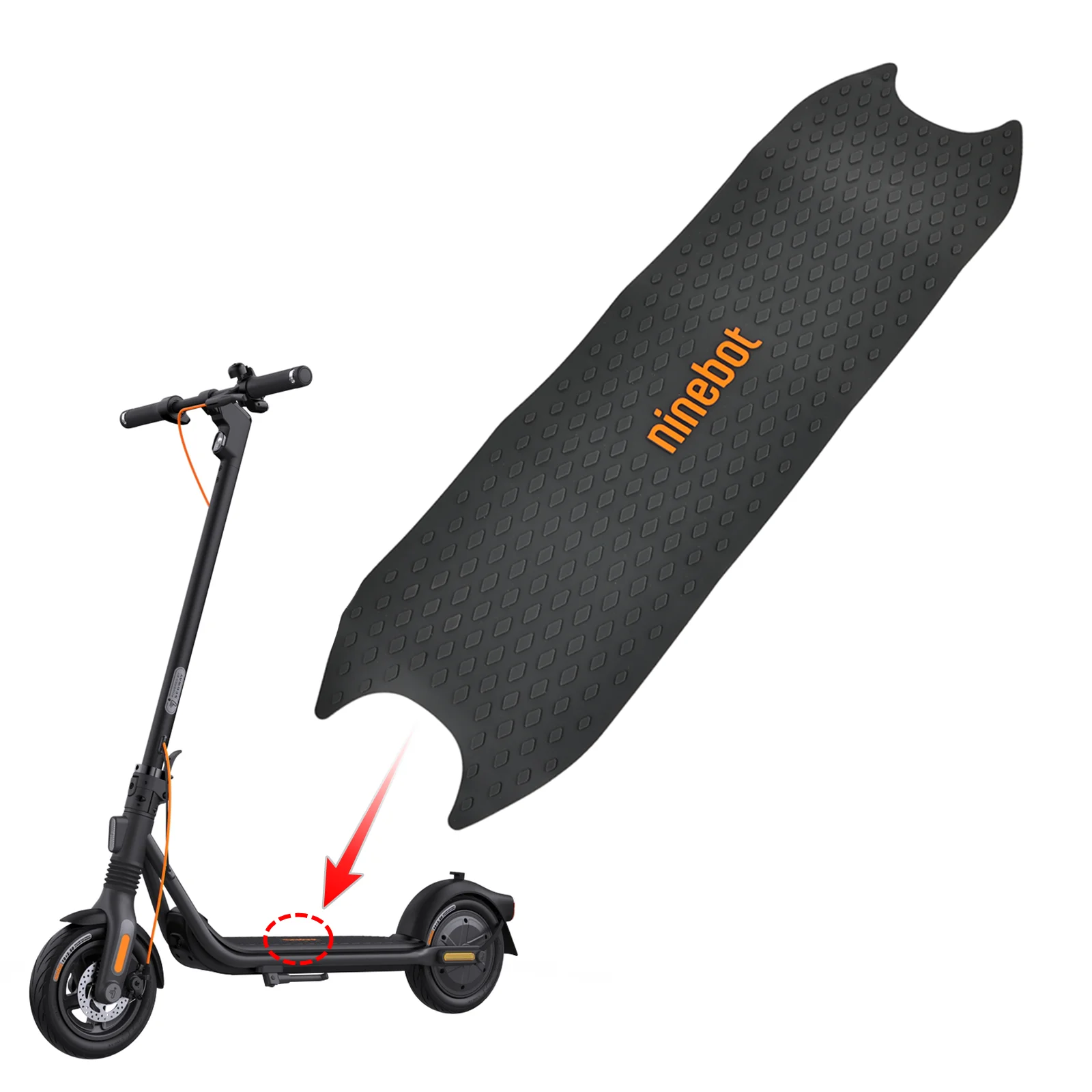 Original Foot Mat For Segway Ninebot KickScooter F2 F2pro Electric Scooter Foot Pad Anti-Slip Rubber Adhesive Pedal Parts