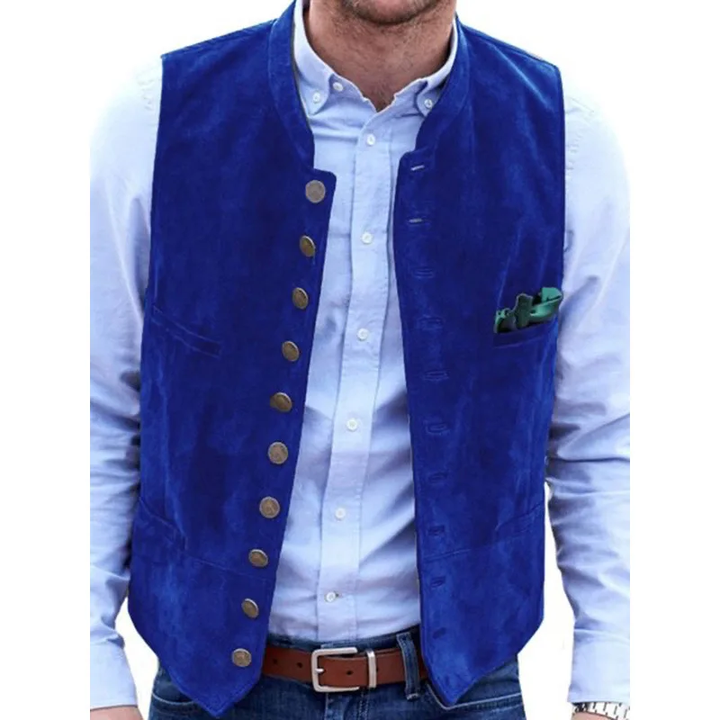 Бархатный мужской костюм из оленьей кожи, жилет, спецодежда, одежда, куртка в викторианском стиле, стимпанк, повседневный деловой жилет