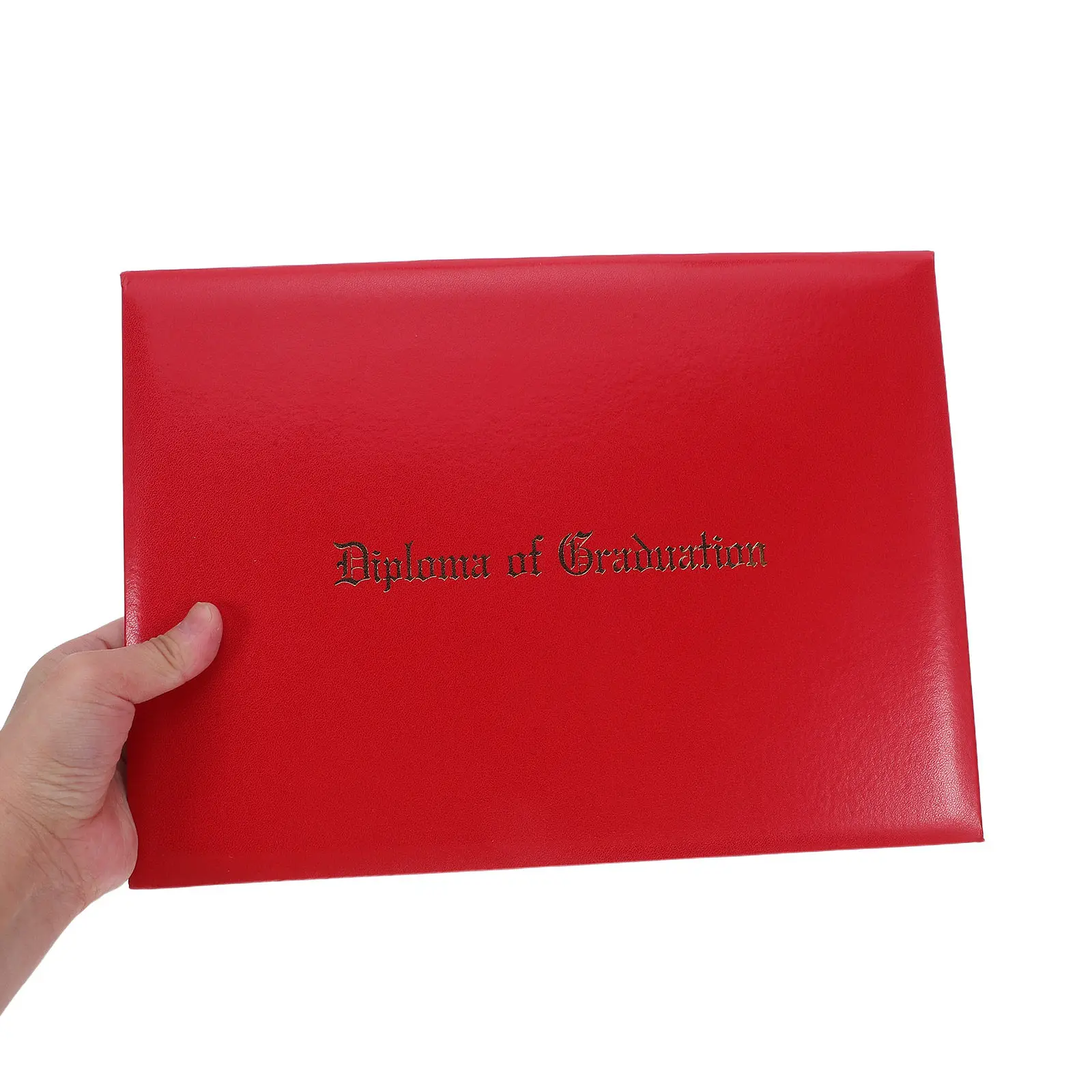 A4 Size Graduation Certificate Folder Leatherette Padded Diploma Cover College Degree Award Recognition Red Diploma Case