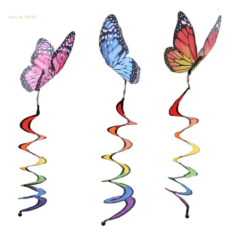 

Colorful Butterfly Wind Twisters Curlie Spinners Ornaments for Home Garden Parties Event Eye Catching Outdoor Dropship