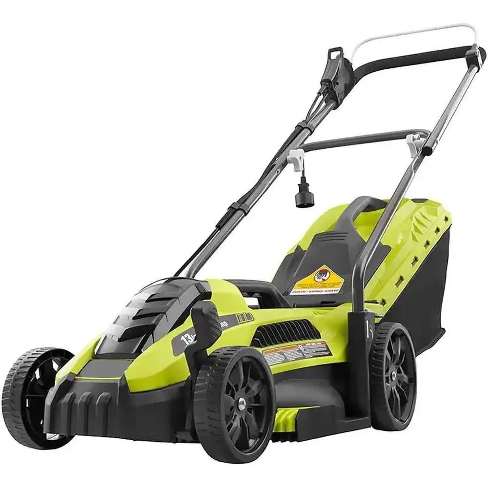 13 Inch 11 Amp Electric Push Lawn Mower for Walk-Behind Use